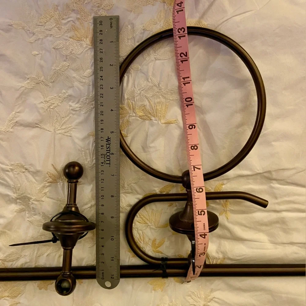 Elegant Bronze 2 Towels & 1 TP Hook- 3 Piece w/Hardware-Unused/Stored Many Years